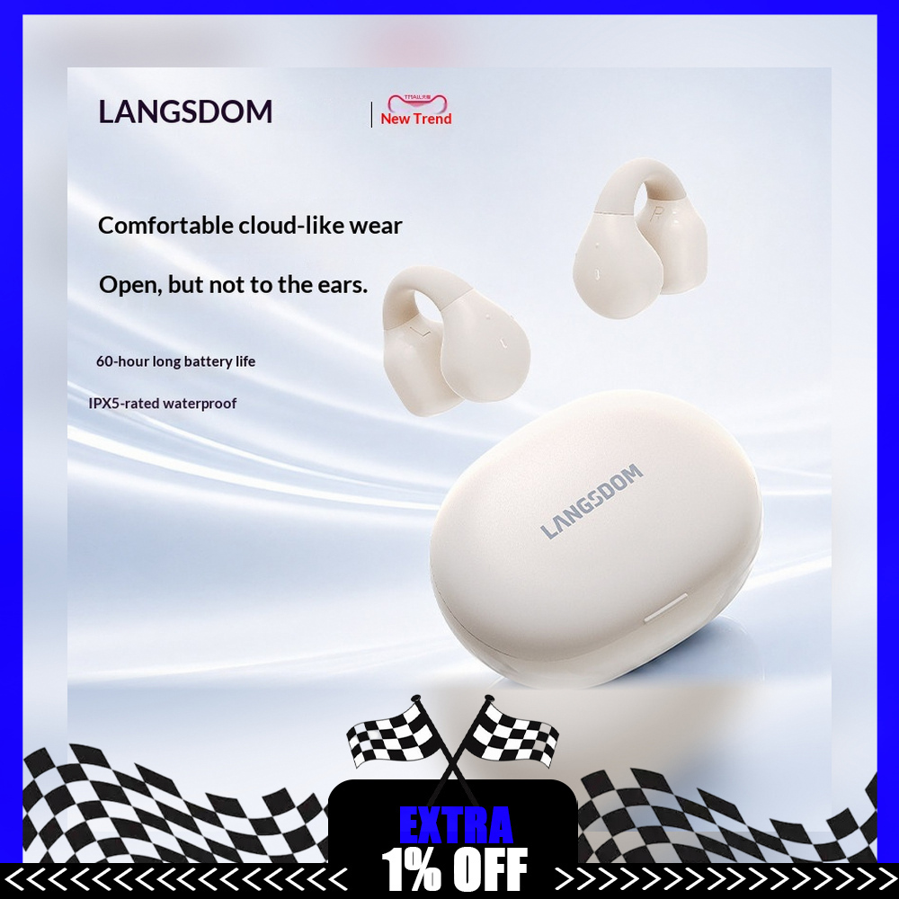 LANGSDOM TS03PRO Open Ear Clip - огляд і ціна Bone Conduction Running Headphones