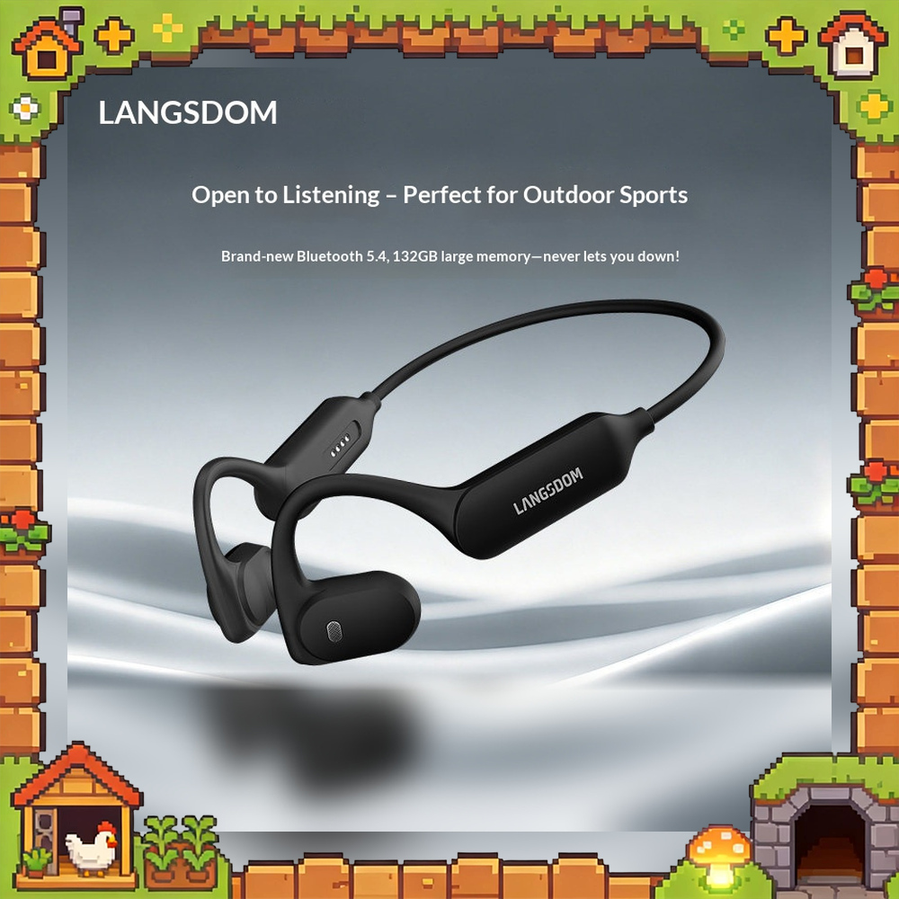 LANGSDOM AirWave Open Ear Blue - огляд і ціна Bone Conduction Running Headphones