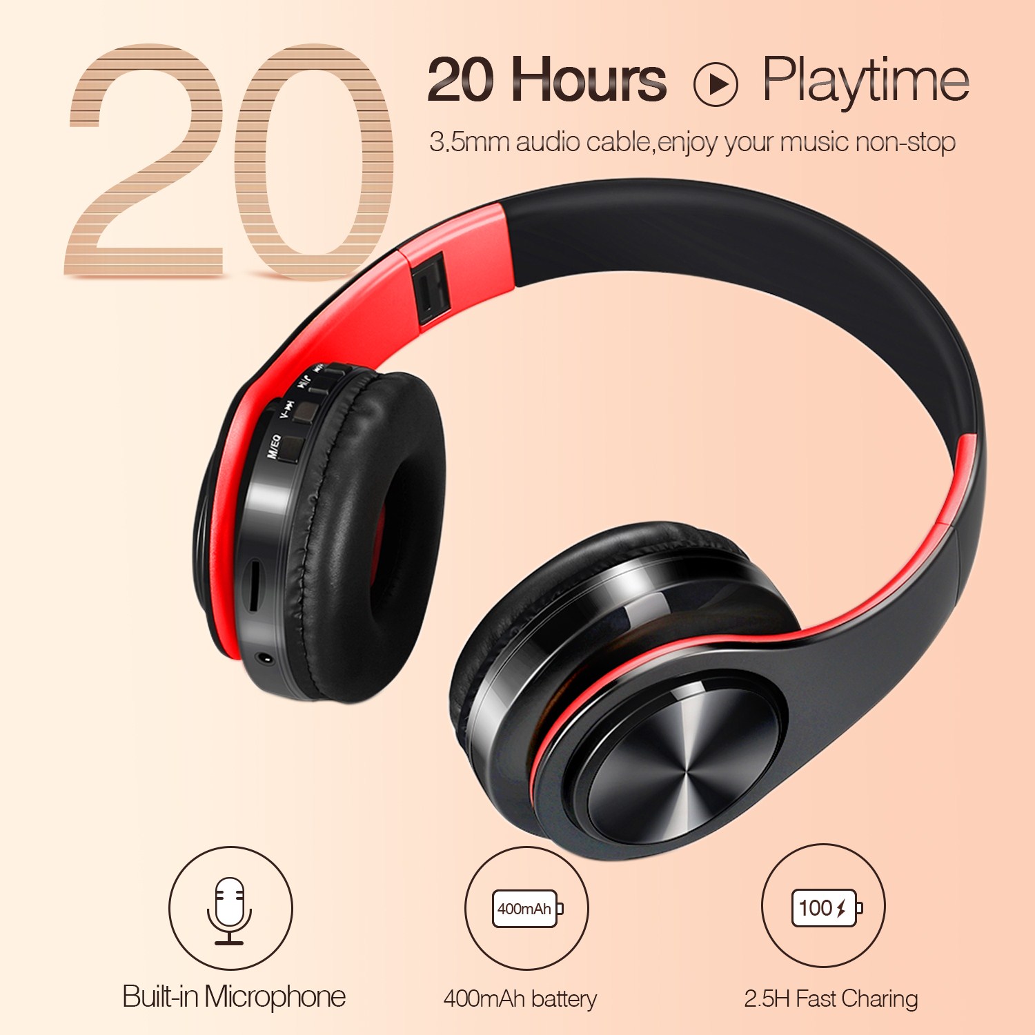 CATASSU Earphone Bluetooth Hea - огляд і ціна Anc Wireless Over Ear Headphones