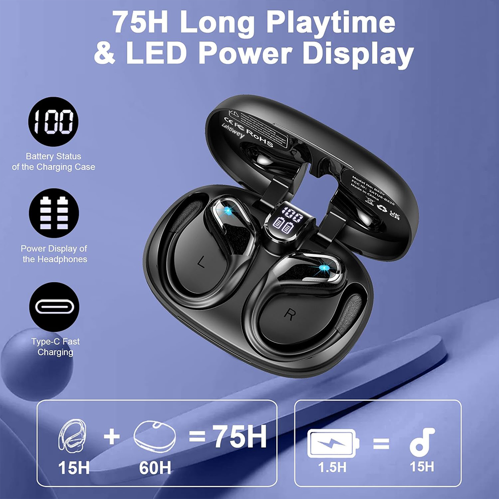Wireless Earbuds Sport, 75H Pl - огляд і ціна Sleep Mask Headphones Bluetooth