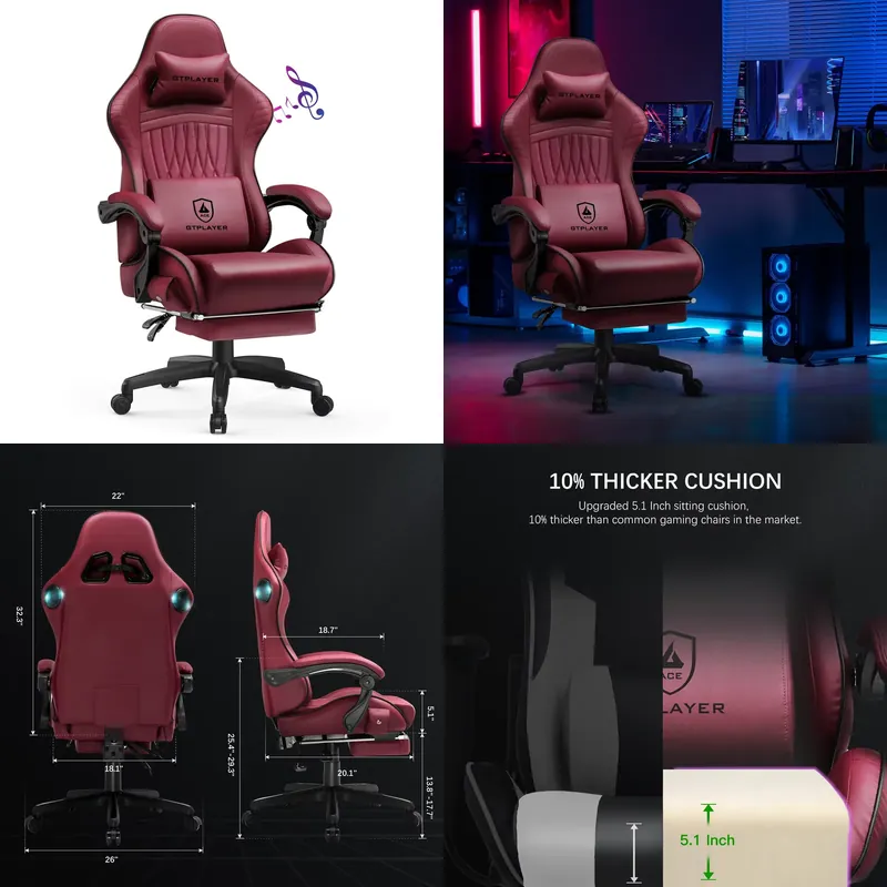 GTPLAYER Gaming Chair with Spe - огляд і ціна Speakers