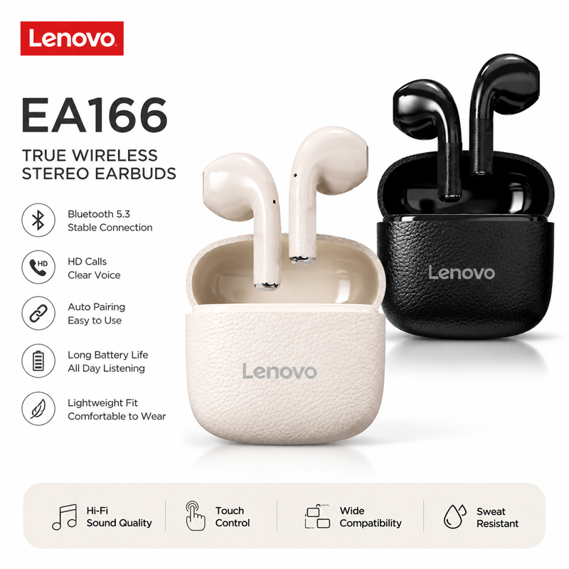 Lenovo EA166 Bluetooth Wireles - огляд і ціна Anc Wireless Over Ear Headphones